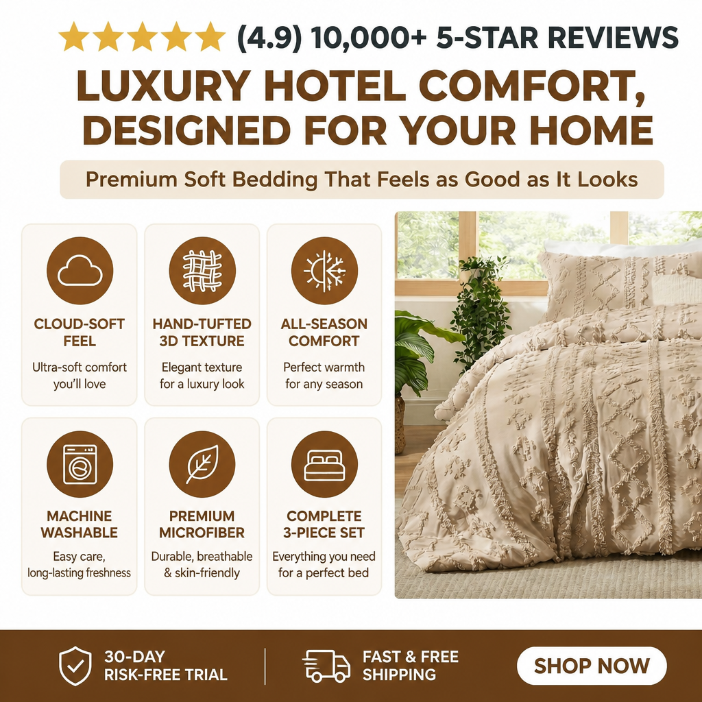 Boho Deluxe Tufted Decorative Quilt cover set (VIRAL ON TIKTOK)