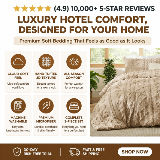 Boho Deluxe Tufted Decorative Quilt cover set (VIRAL ON TIKTOK)