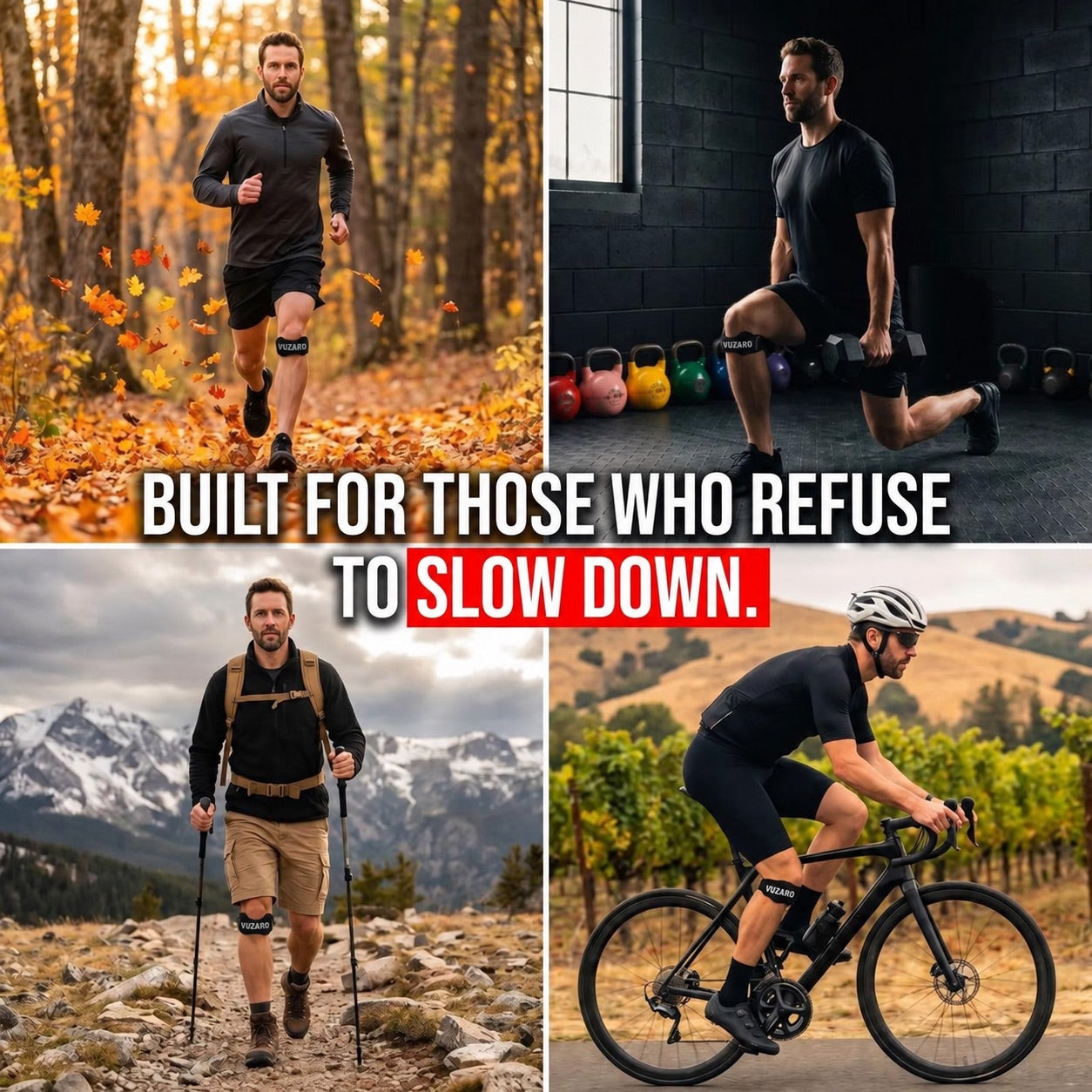 VUZARO straps for running, training, hiking and cycling